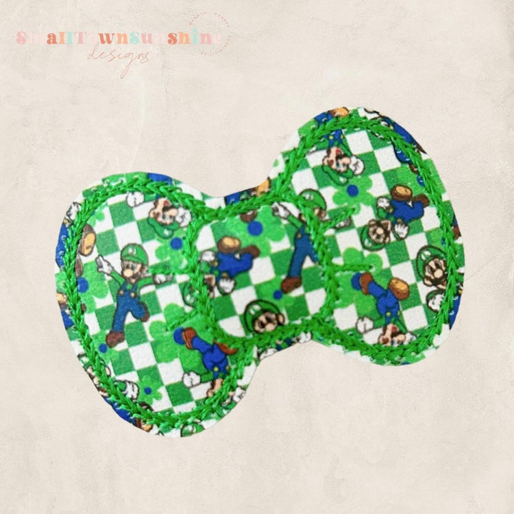 Gaming Bros Collection - Embroidered Bow Snap Clip Barrettes