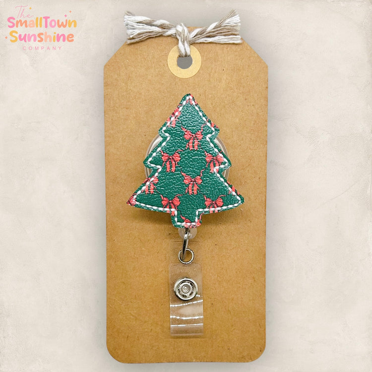 Coquette Christmas Tree Badge Topper