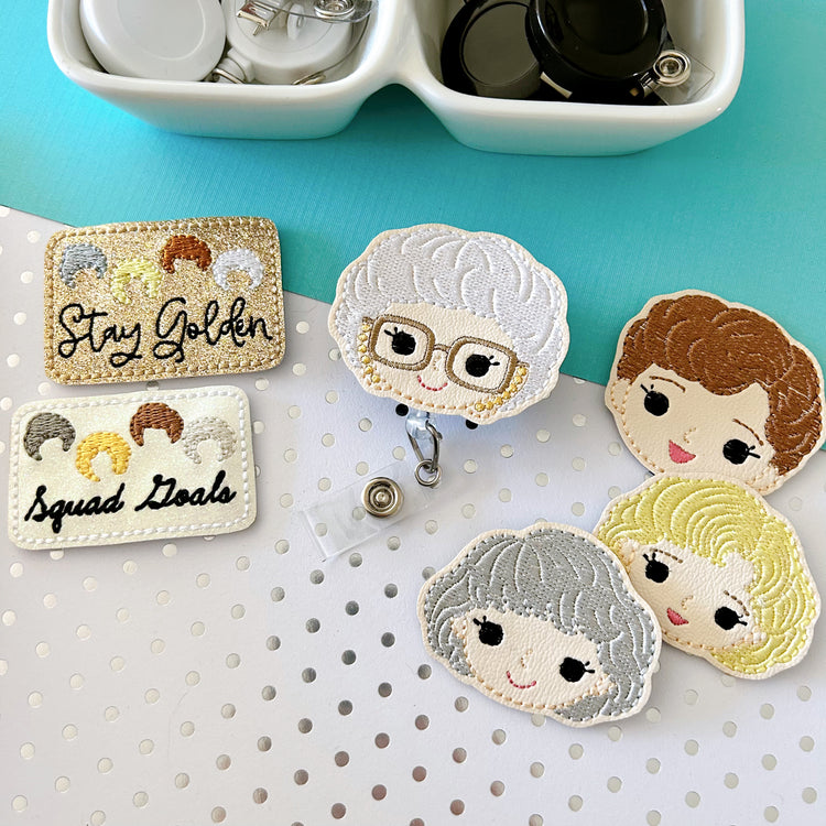 Golden Girlies Badge Toppers