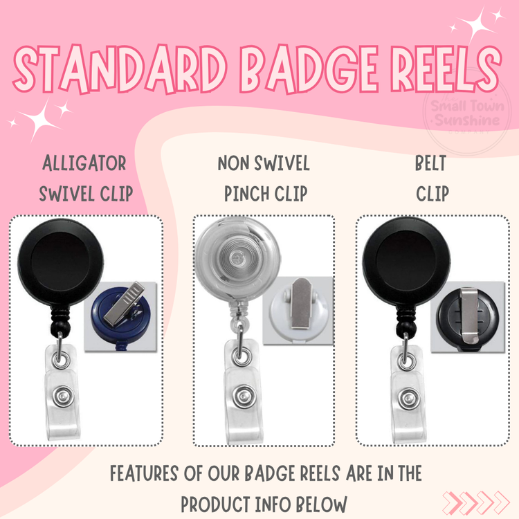 Interchangeable Badge Reel Base Options