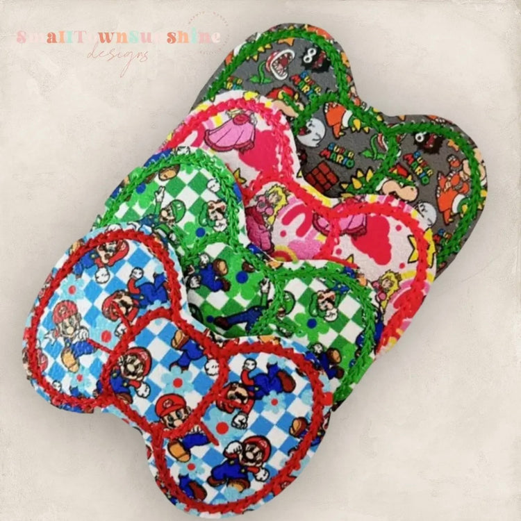 Gaming Bros Collection - Embroidered Bow Snap Clip Barrettes