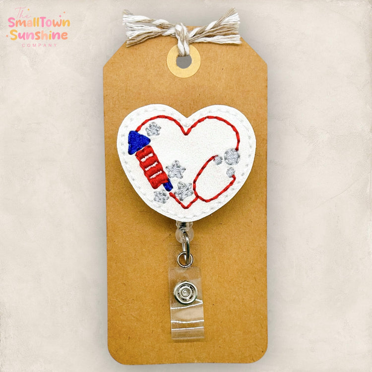 Fourth of July Stethoscope Badge Topper