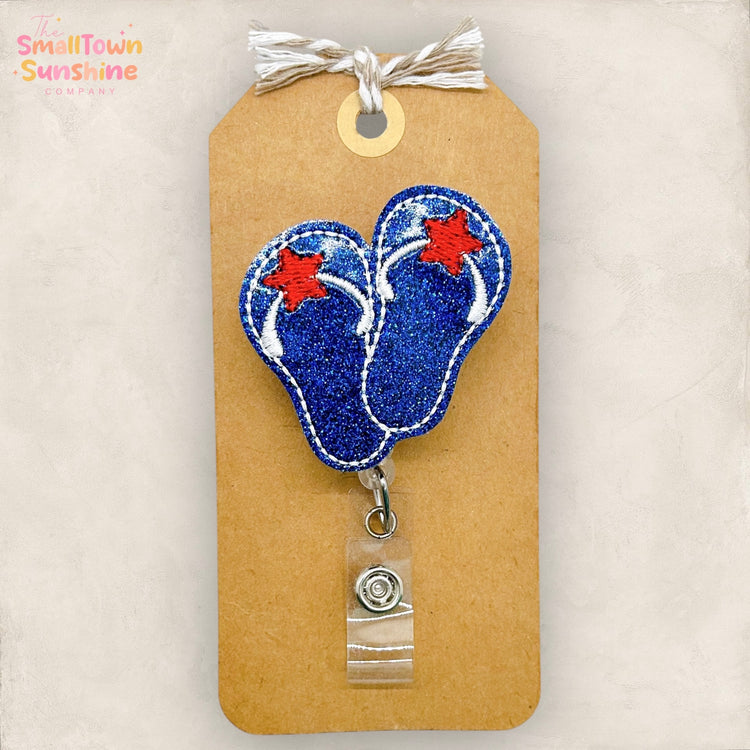 Patriotic Flip Flops Badge Topper