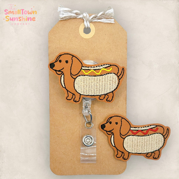 Summer Weiner Hot Dog Badge Topper