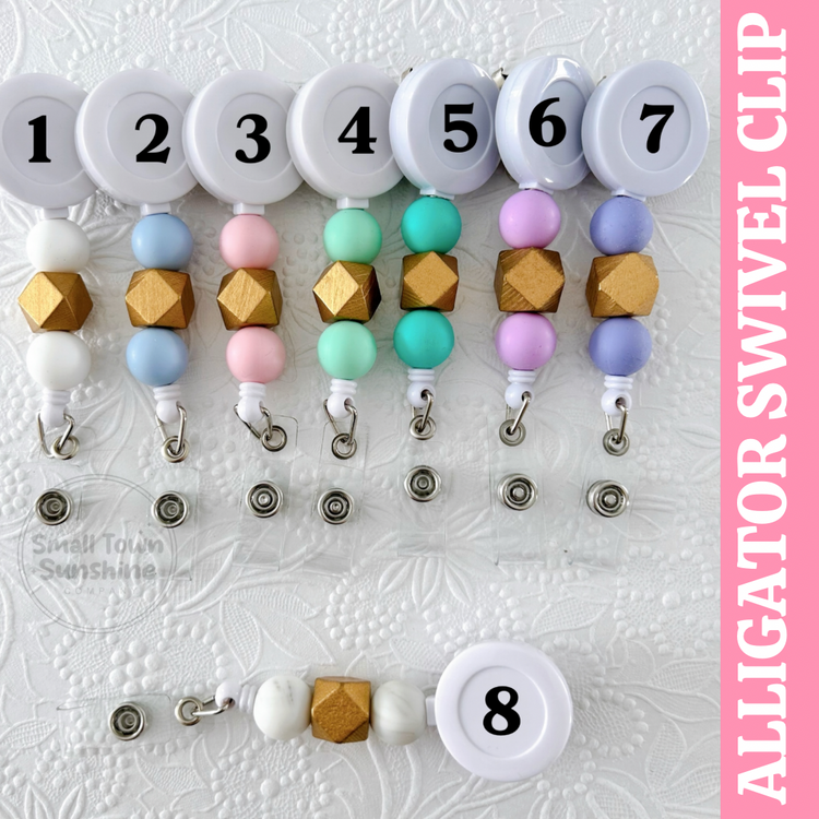 Perfectly Pastel Beaded Badge Reel Collection