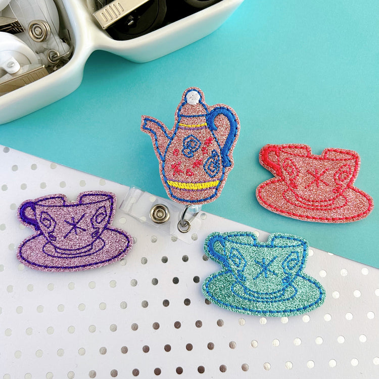 Tea Cup Ride Badge Toppers
