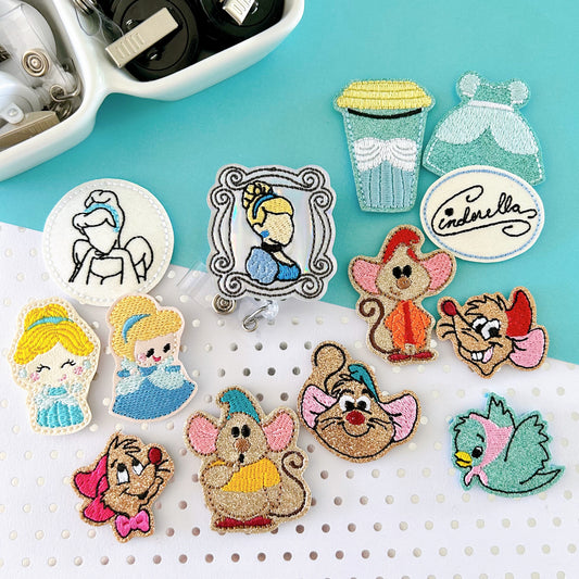 Glass Slipper Princess Badge Toppers