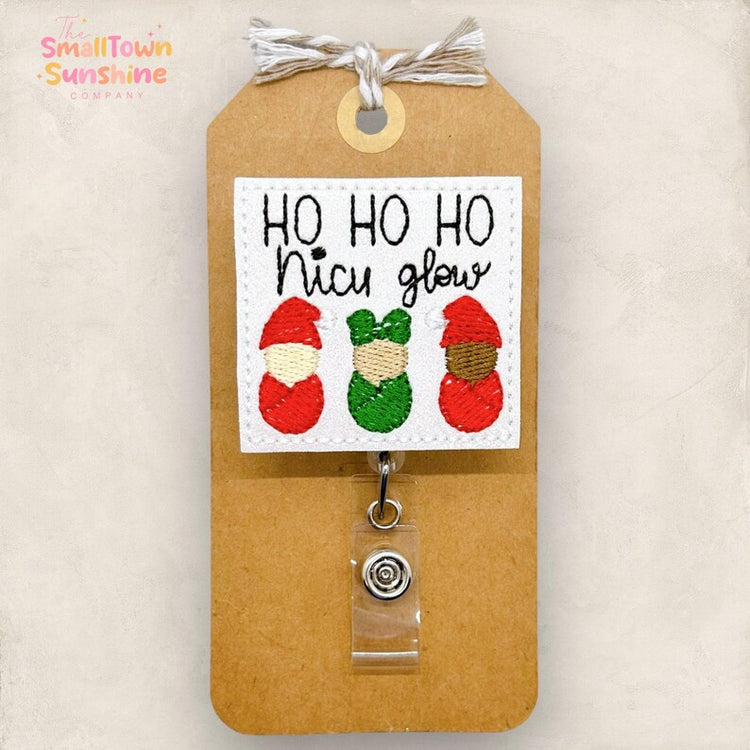 Ho Ho Ho NICU Glow Badge Topper
