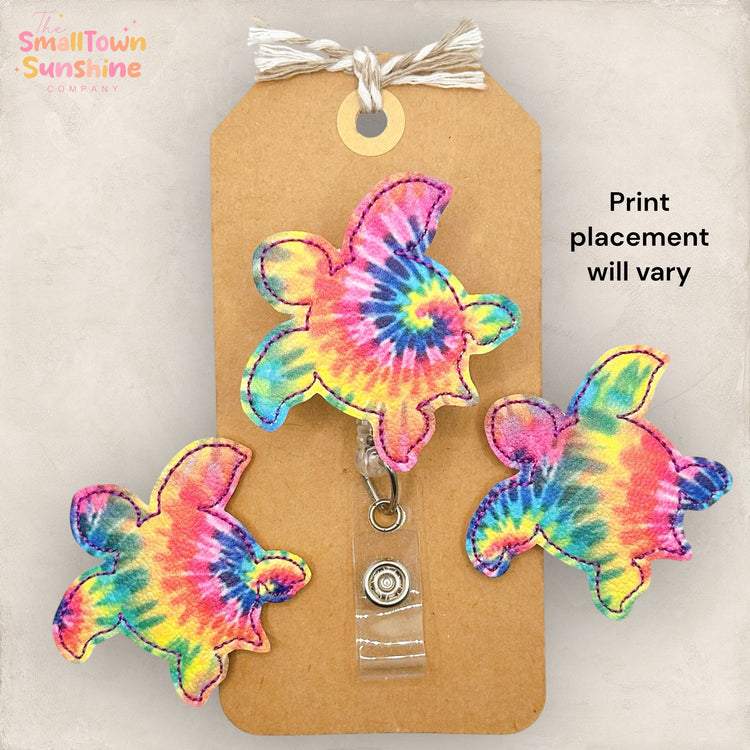 Tie Dye Sea Turtle Badge Topper