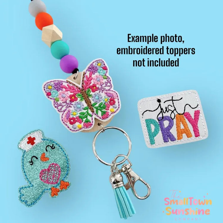 Interchangeable Beaded Lanyard for Badge Toppers