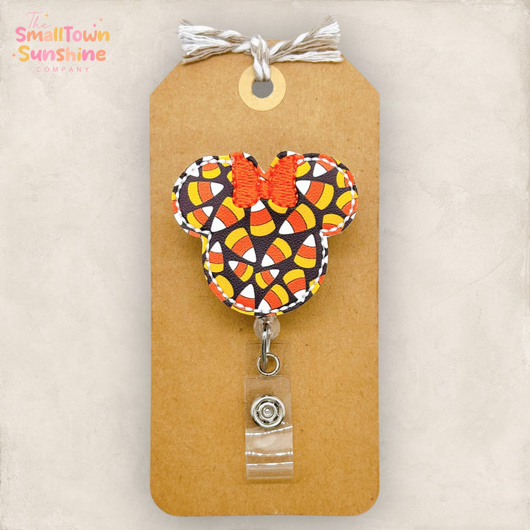 Candy Corn Mouse Badge Topper