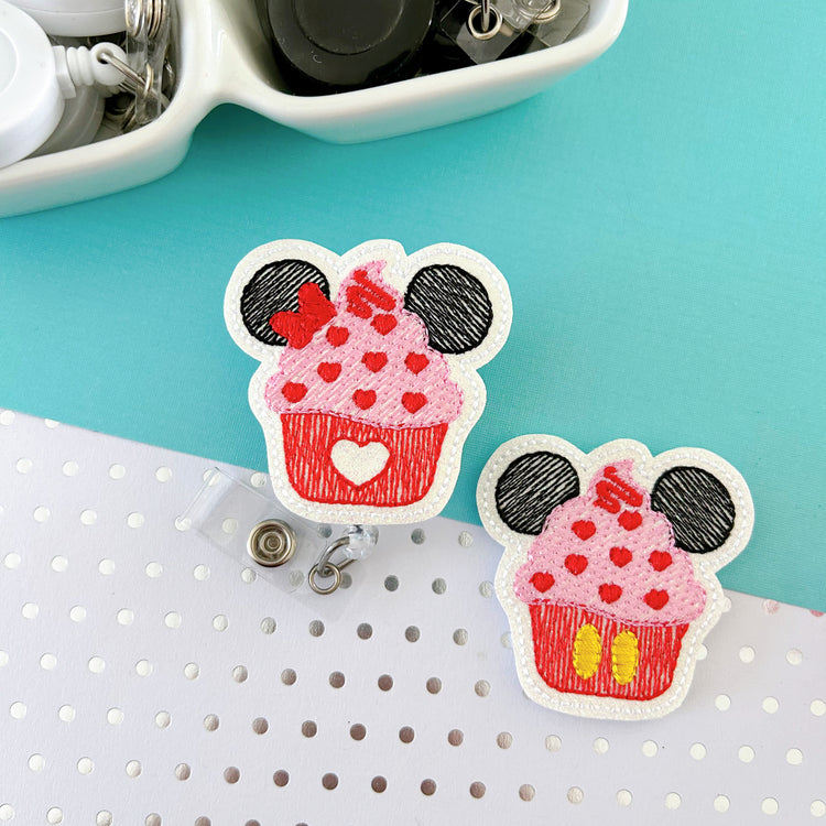 Valentine Cupcake Badge Toppers
