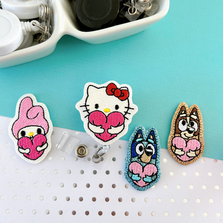Valentine Hug Badge Toppers