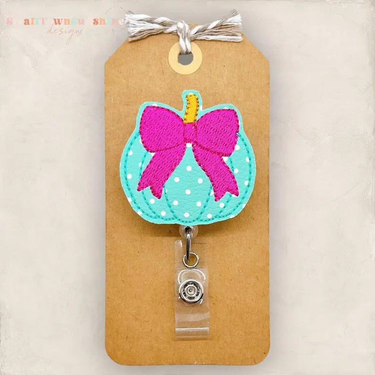 Polka Dot Coquette Pumpkin Badge Topper