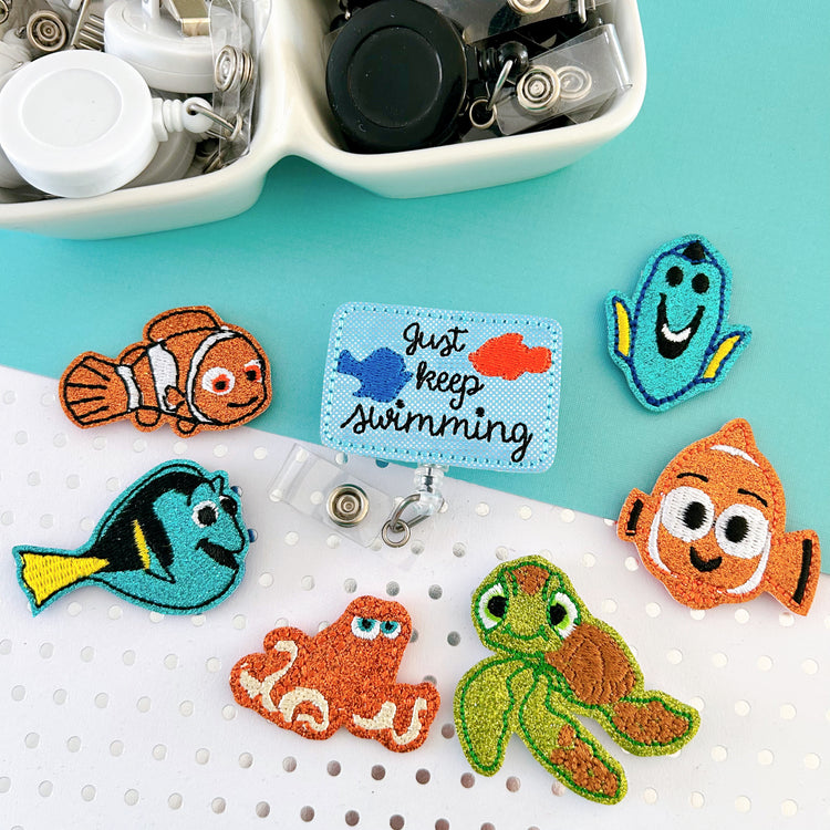 Finding Fish Badge Toppers