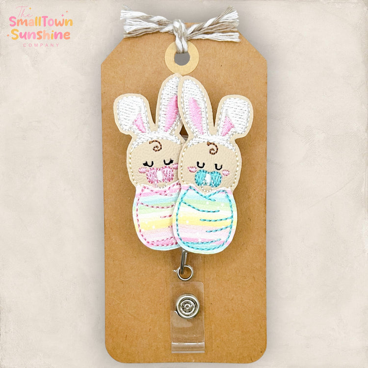 Swaddled Bunny Babies Badge Topper