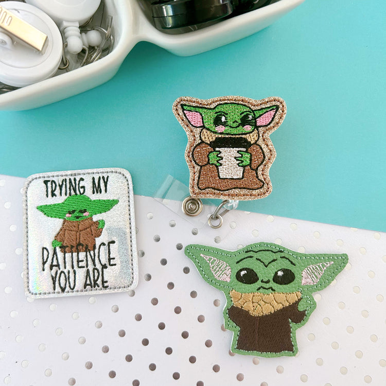 Wise Green Alien Badge Toppers