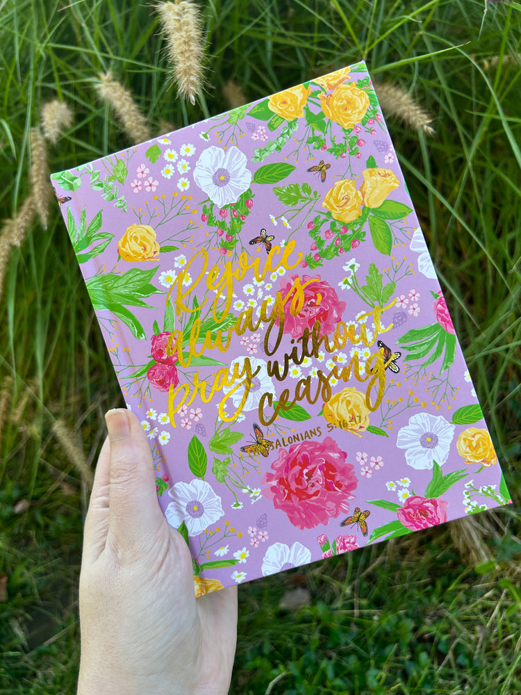 Rejoice Always, Pray Without Ceasing Hardcover Notebook