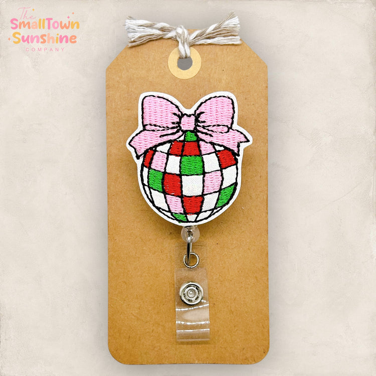 Christmas Disco Ball Badge Topper