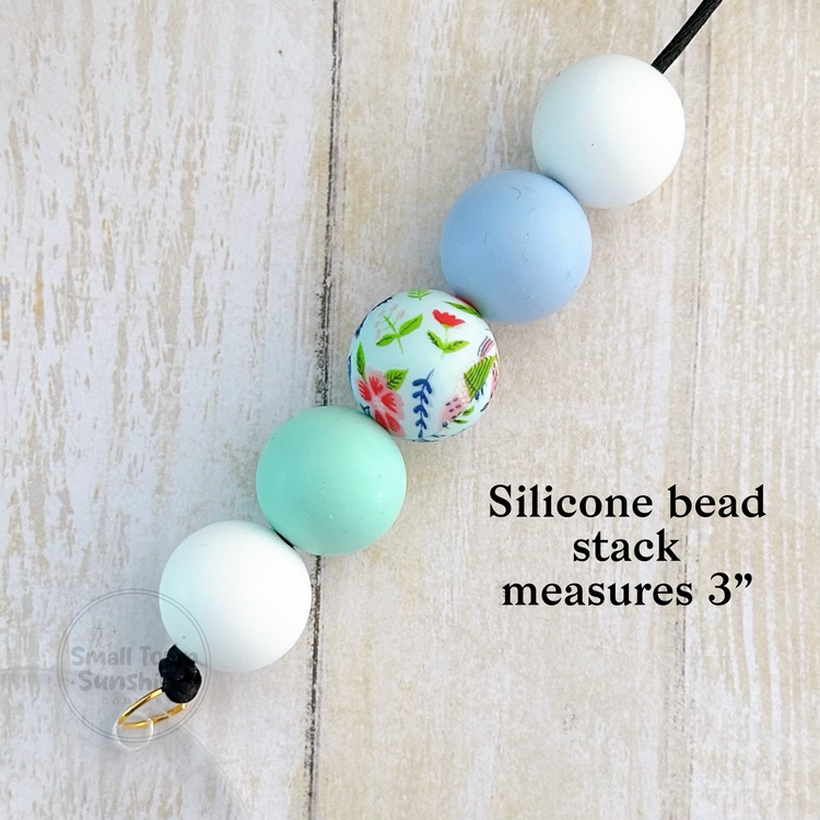 Partially Beaded Lanyard for Removable Badge Toppers | GARDEN PARTY