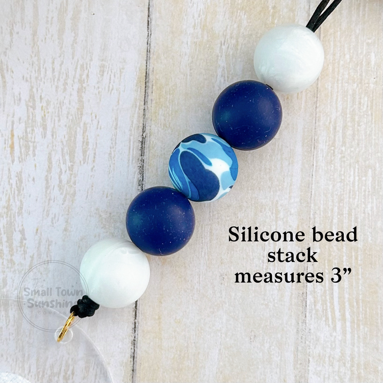 Partially Beaded Lanyard for Removable Badge Toppers | OCEAN BREEZE