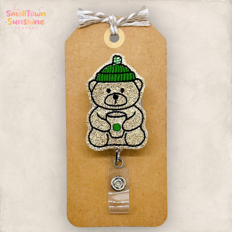 Coffee Shop Bear Badge Topper
