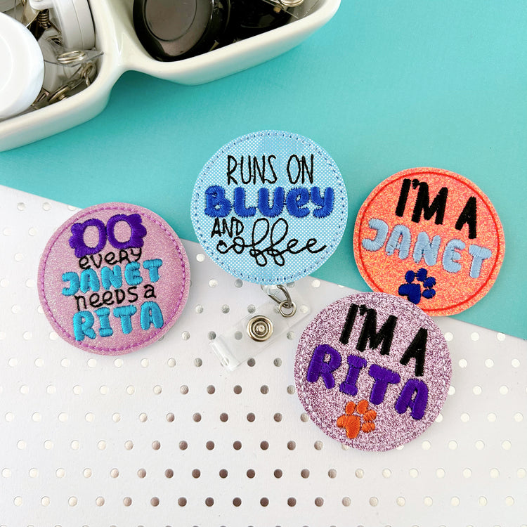 Janet & Rita Badge Toppers
