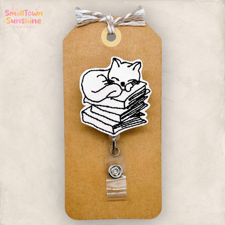 Sleeping Cat Badge Topper
