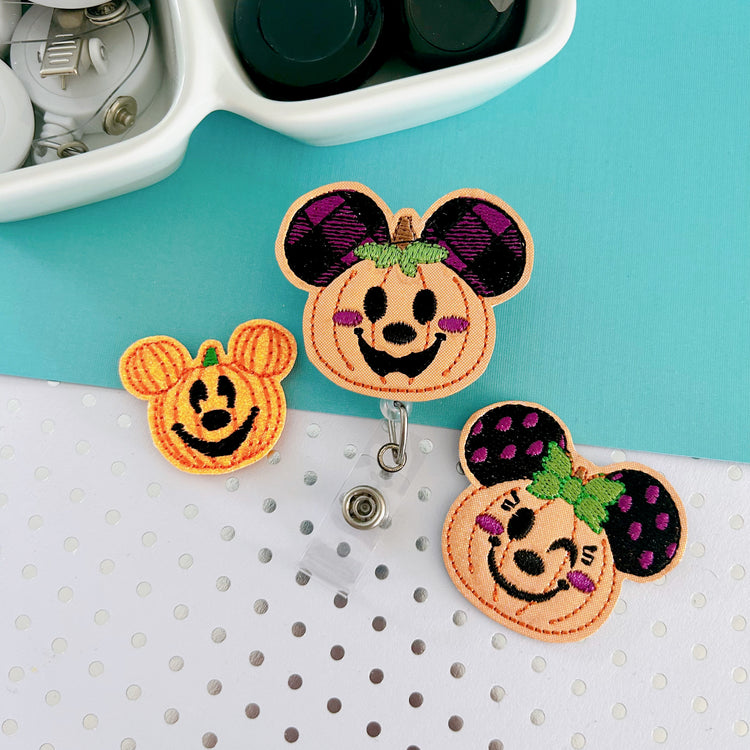 Pumpkin Mouse Badge Toppers