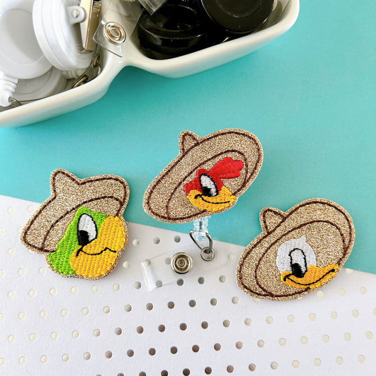 Three Caballeros Badge Toppers