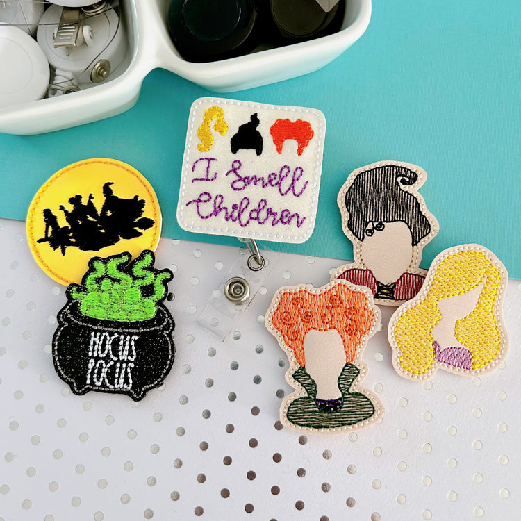 Halloween Witches Badge Topper Collection