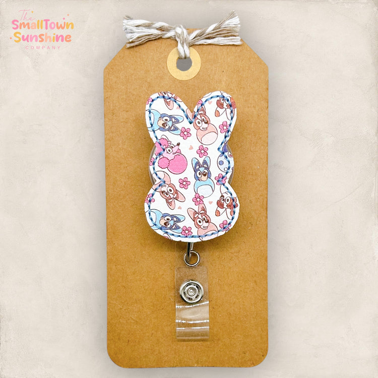Blue Dog & Friends Bunny Badge Topper
