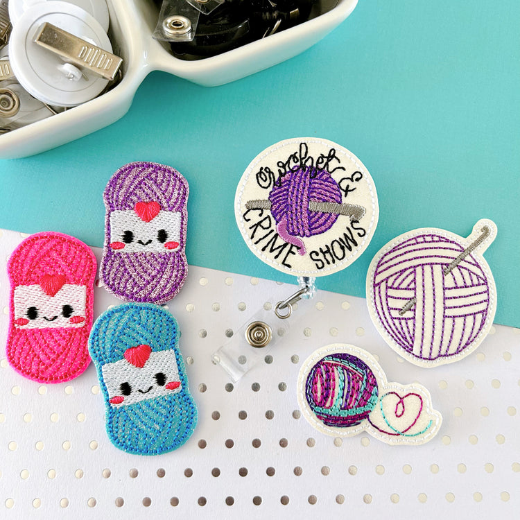 Yarn & Crochet Badge Toppers