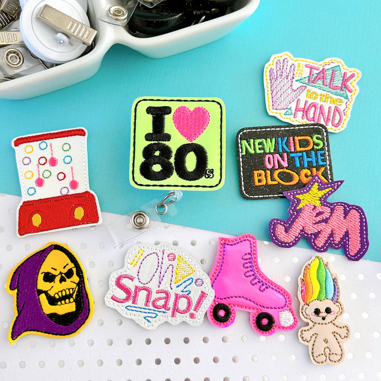 80s Vibes Badge Toppers