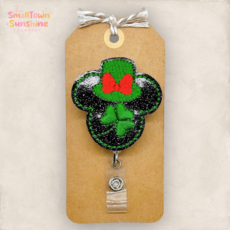 Ms Mouse Leprechaun Badge Topper
