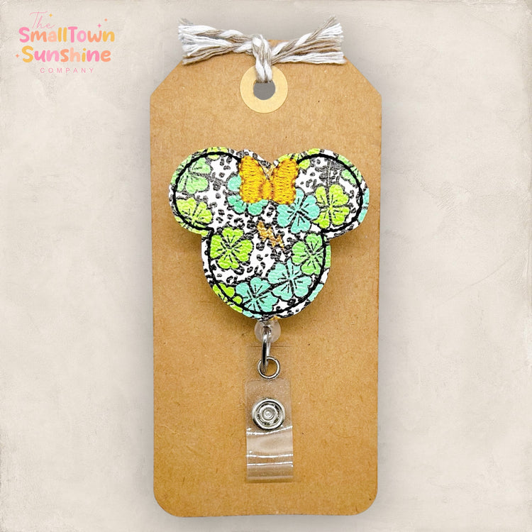 Clover Print Mouse Badge Topper