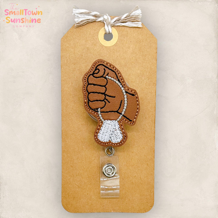 Dog Tags Fist Badge Topper