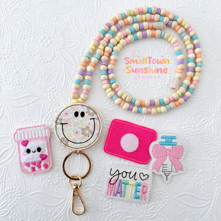 Beaded Lanyard for Removable Badge Toppers | SWEET DREAMS