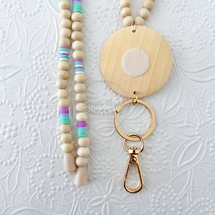 Beaded Lanyard for Removable Badge Toppers | SWEET & TART