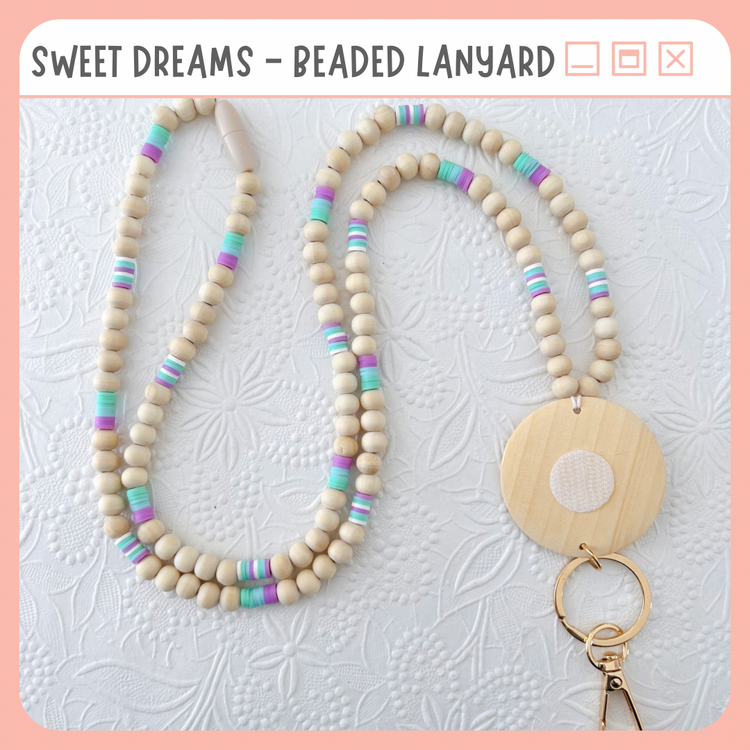 Beaded Lanyard for Removable Badge Toppers | SWEET DREAMS