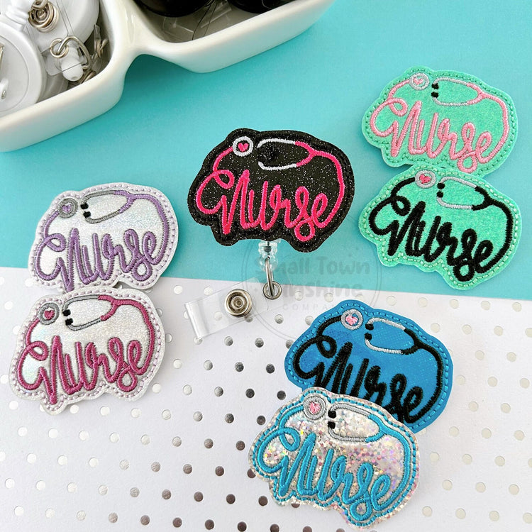 Nurse Stethoscope Script Badge Topper