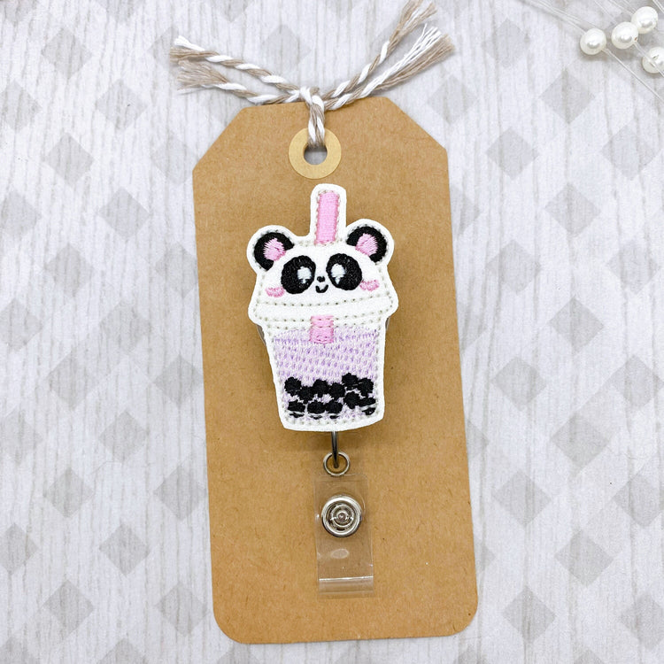 Panda Boba Tea Badge Topper
