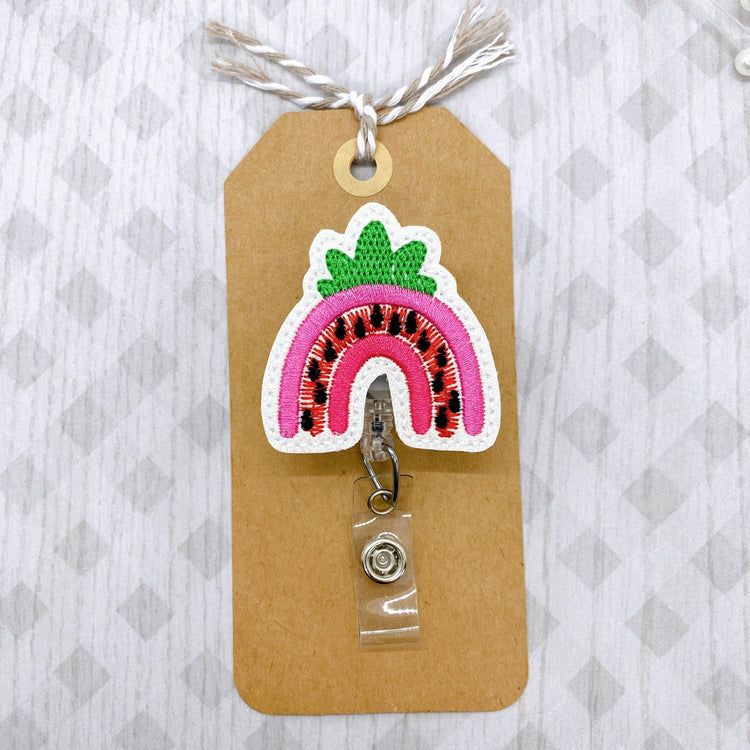 Strawberry Rainbow Badge Topper