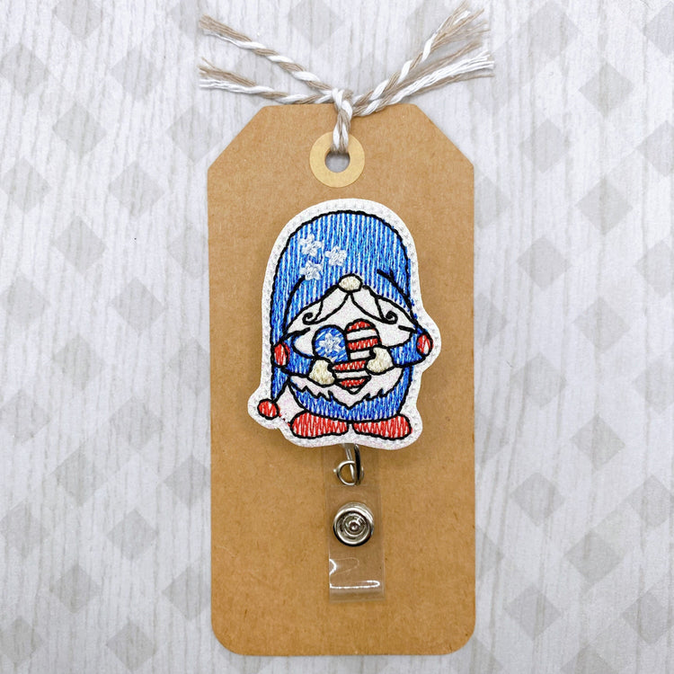 Patriotic Gnome Badge Topper