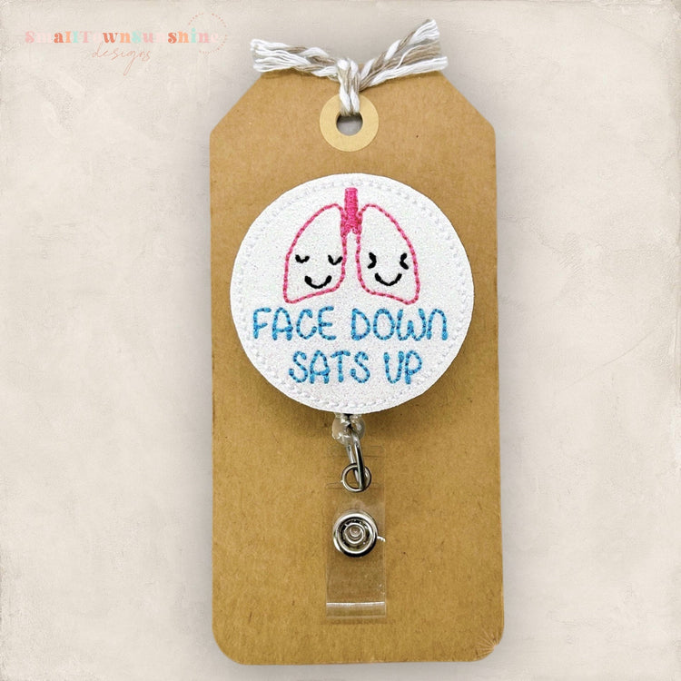 Face Down Sats Up Badge Topper