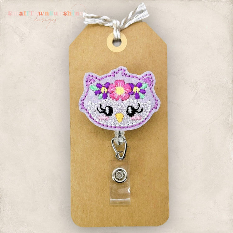 Purple Owl Badge Topper