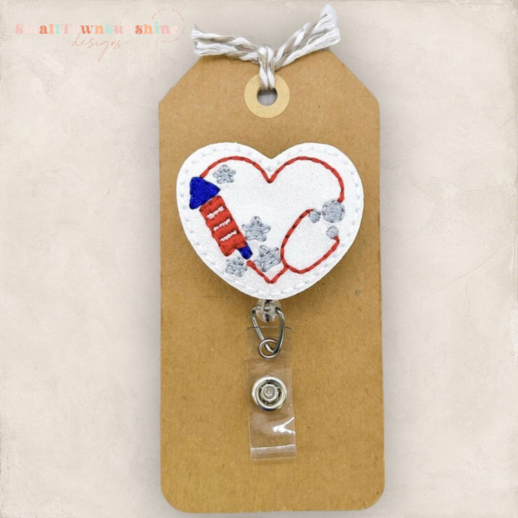 Fourth of July Stethoscope Badge Topper