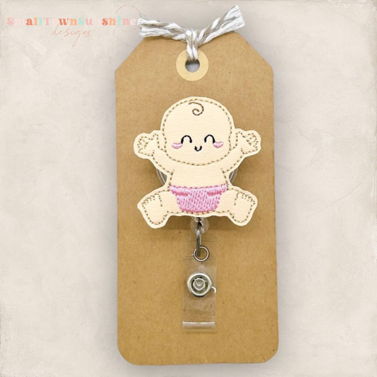 Happy Baby Girl Badge Topper