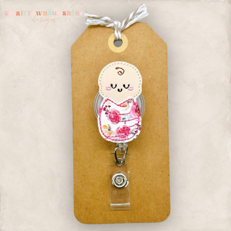 Floral Baby Badge Topper