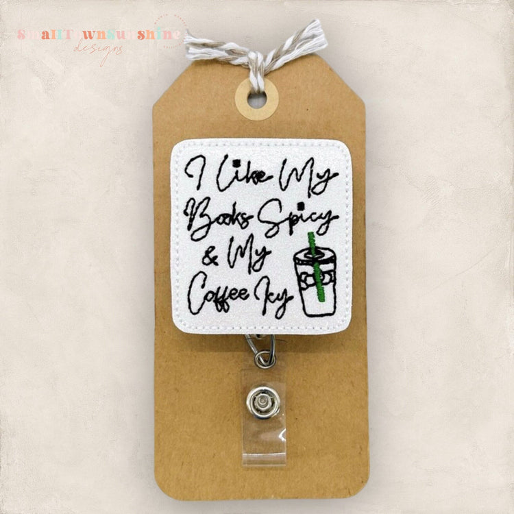 Books Spicy Coffee Icy Badge Topper
